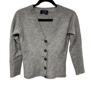 Johnstons of Elgin Gray Cardigan Sweater